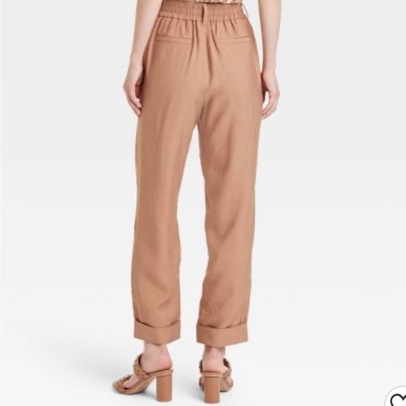 Women's High-Rise Slim Fit Effortless Pintuck Ankle Pants - A New Day™ - Picture 3 of 3